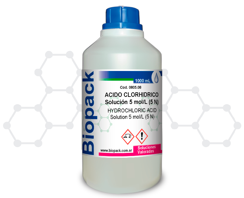 ACIDO CLORHIDRICO Solución 5 mol/L (5 N)