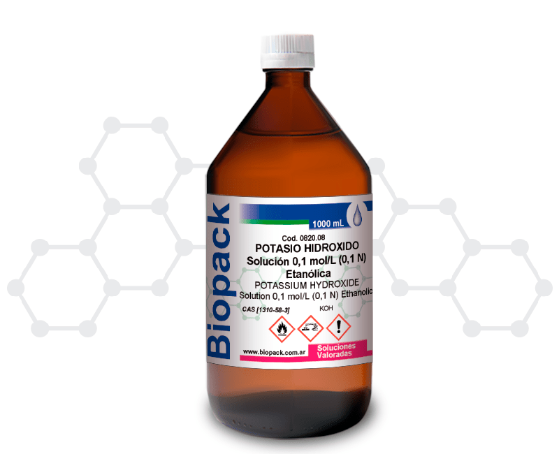 POTASIO HIDROXIDO Solución 0,1 mol/L (0,1 N) Etanólica