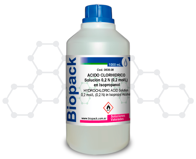 ACIDO CLORHIDRICO Solución 0,2 N (0,2 mol/L) en Isopropanol