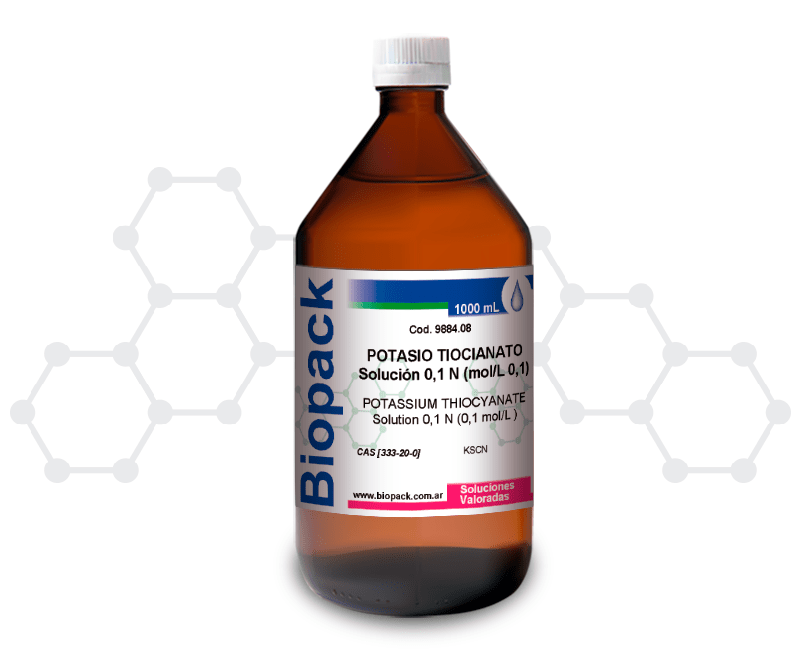 POTASIO TIOCIANATO Solución 0,1 N (mol/L 0,1)